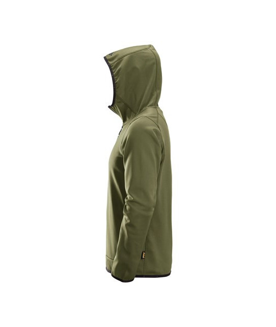 Fleece hoodie with full-length zip