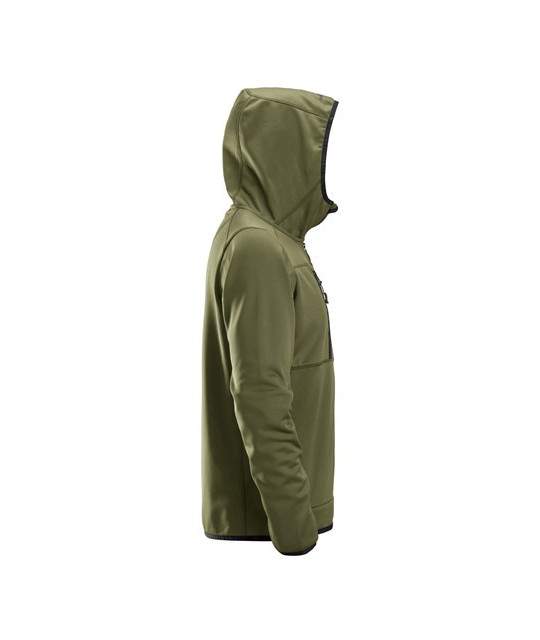 Fleece hoodie with full-length zip