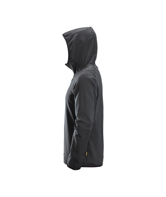 Fleece hoodie with full-length zip