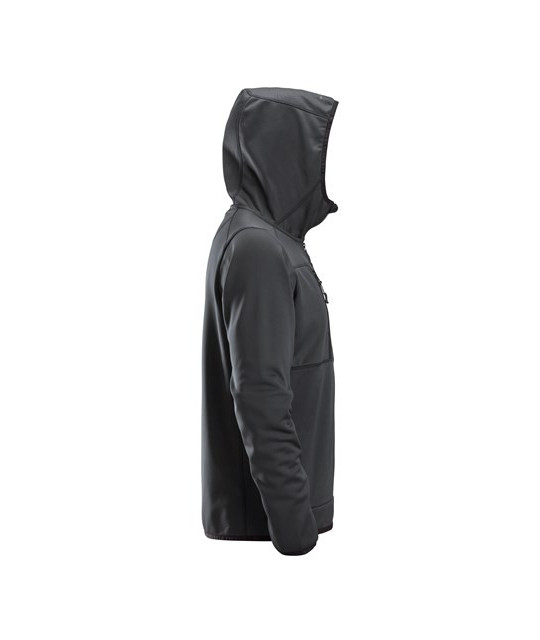 Fleece hoodie with full-length zip