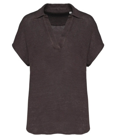 SPASSO Ladies’ linen polo shirt | ADT Tryck