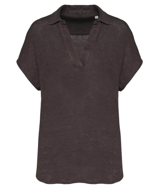 SPASSO Ladies’ linen polo shirt | ADT Tryck