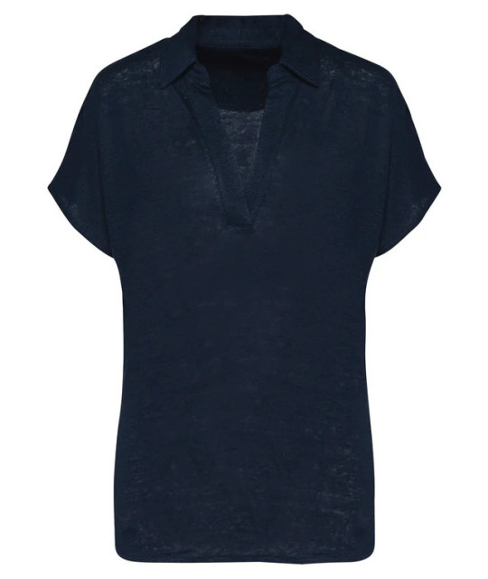 SPASSO Ladies’ linen polo shirt | ADT Tryck