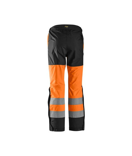 Waterproof shell trousers, high-visibility clothing class 2