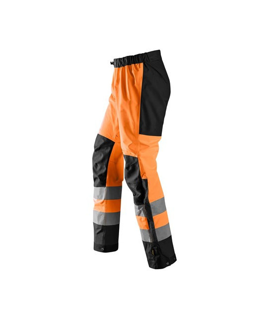 Waterproof shell trousers, high-visibility clothing class 2