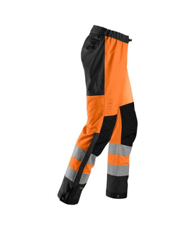 Waterproof shell trousers, high-visibility clothing class 2