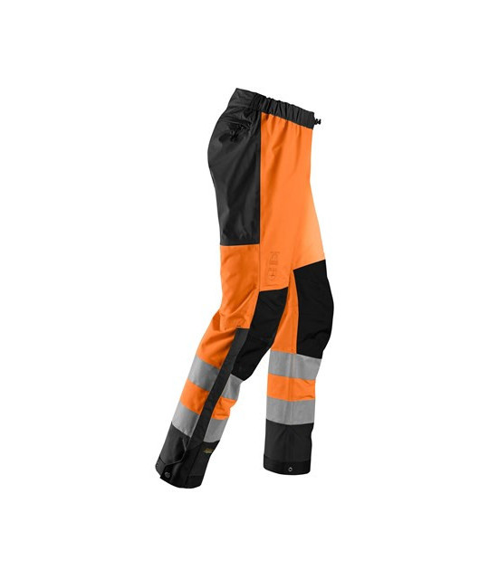 Waterproof shell trousers, high-visibility clothing class 2