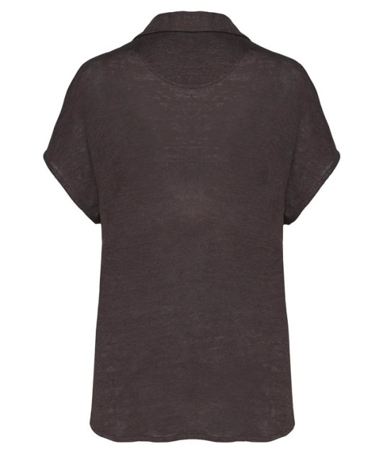 Ladies’ linen polo shirt