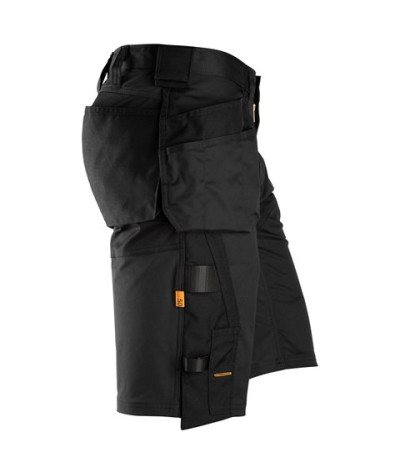 Stretch work shorts with holster pockets