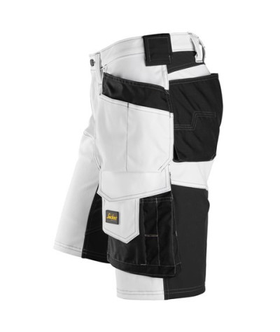 Stretch work shorts with holster pockets