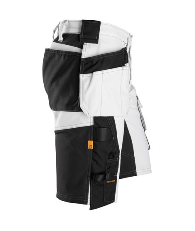 Stretch work shorts with holster pockets