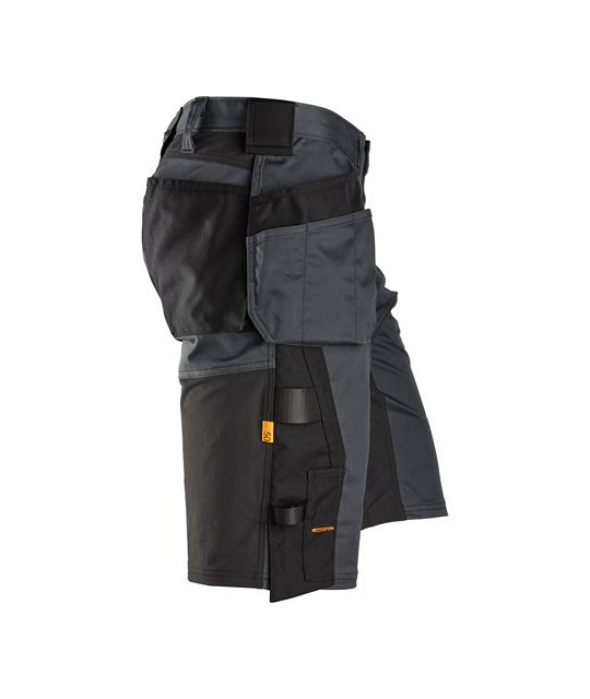 Stretch work shorts with holster pockets