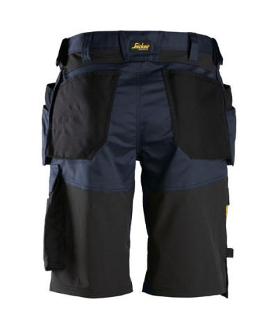 Stretch work shorts with holster pockets