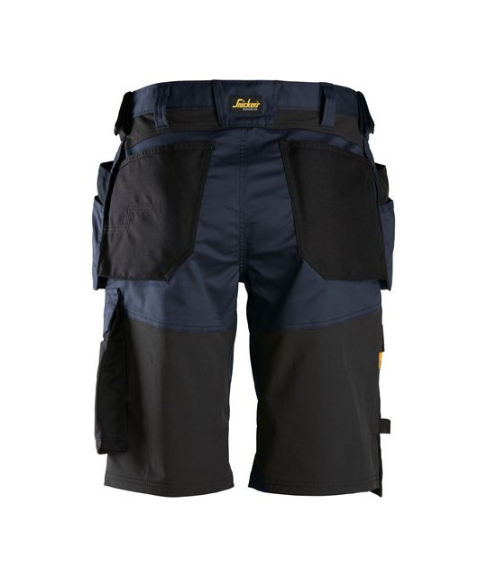 Stretch work shorts with holster pockets