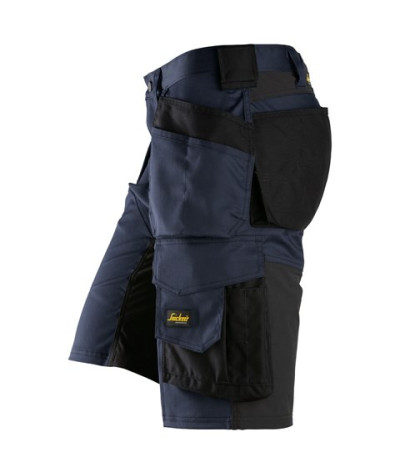 Stretch work shorts with holster pockets