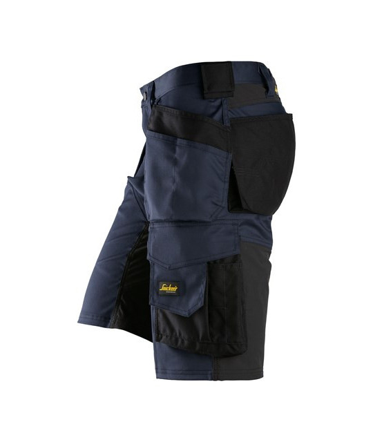 Stretch work shorts with holster pockets