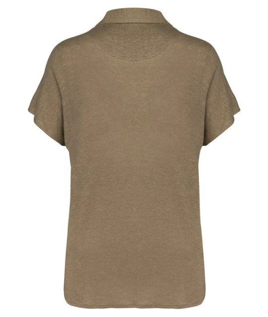SPASSO Ladies’ linen polo shirt | ADT Tryck