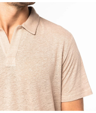 SPASSO Men’s Linen Polo Shirt | ADT Tryck