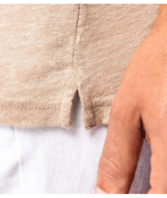 SPASSO Men’s Linen Polo Shirt | ADT Tryck