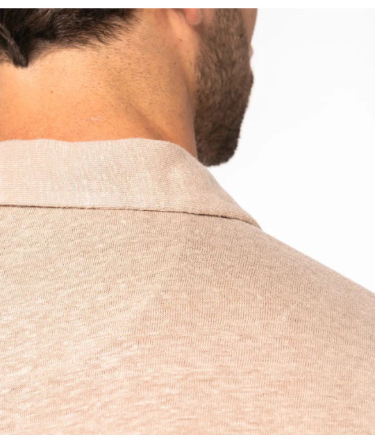 SPASSO Men’s Linen Polo Shirt | ADT Tryck