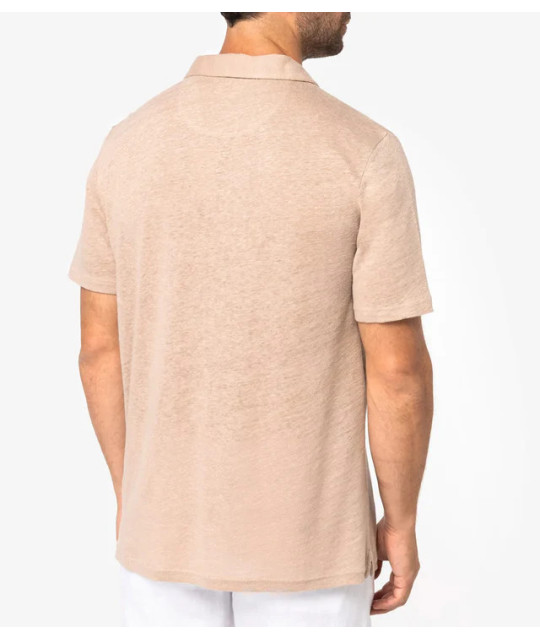 SPASSO Men’s Linen Polo Shirt | ADT Tryck
