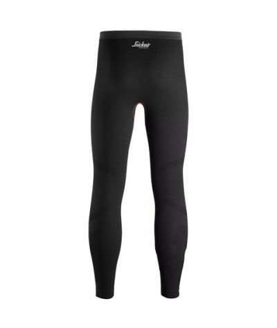 Seamless heat-regulating wool base layer pants