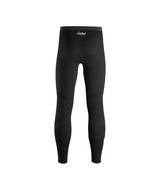 Seamless heat-regulating wool base layer pants