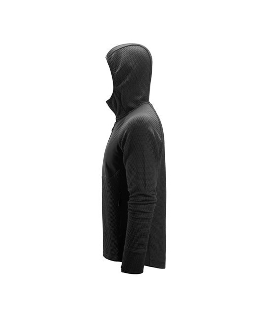Hoodie with full-length zipper