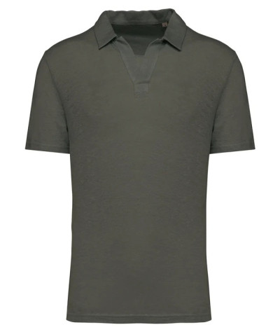 SPASSO Men’s Linen Polo Shirt | ADT Tryck