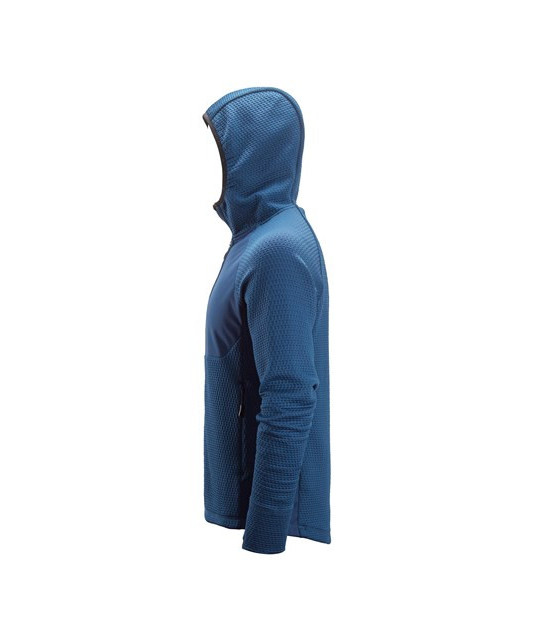 Hoodie with full-length zipper
