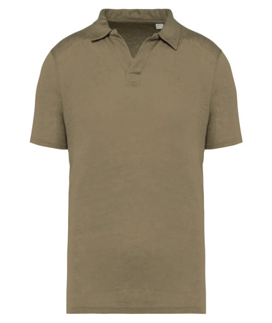 SPASSO Men’s Linen Polo Shirt | ADT Tryck