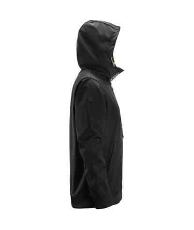 Snickers Workwear Windproof hooded top in stretch fabric with a half-length zip