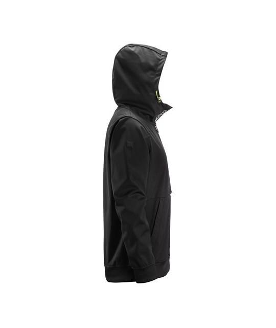 Snickers Workwear Windproof hooded top in stretch fabric with a half-length zip