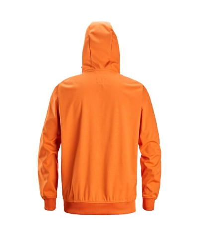 Snickers Workwear Windproof hooded top in stretch fabric with a half-length zip