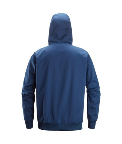 Snickers Workwear Windproof hooded top in stretch fabric with a half-length zip