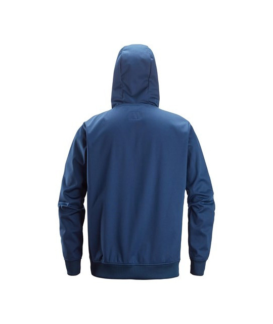 Snickers Workwear Windproof hooded top in stretch fabric with a half-length zip