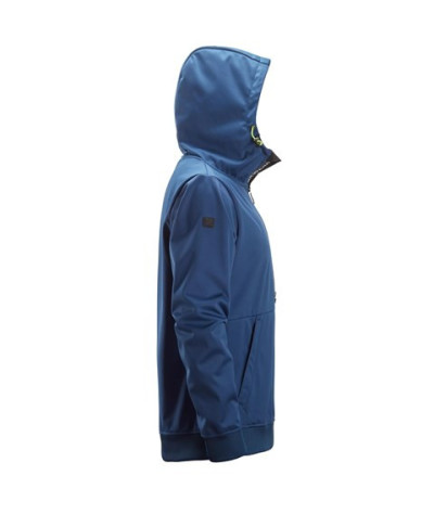 Snickers Workwear Windproof hooded top in stretch fabric with a half-length zip