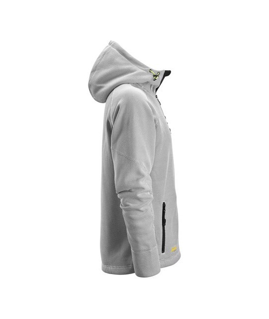 FlexiWork fleece hoodie with full-length zipper
