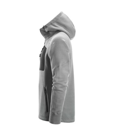 FlexiWork fleece hoodie with full-length zipper