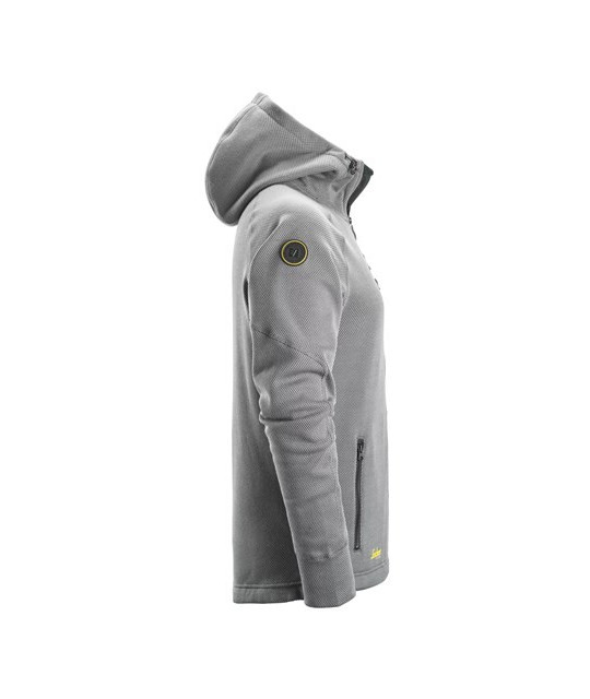 FlexiWork fleece hoodie with full-length zipper
