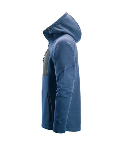 FlexiWork fleece hoodie with full-length zipper