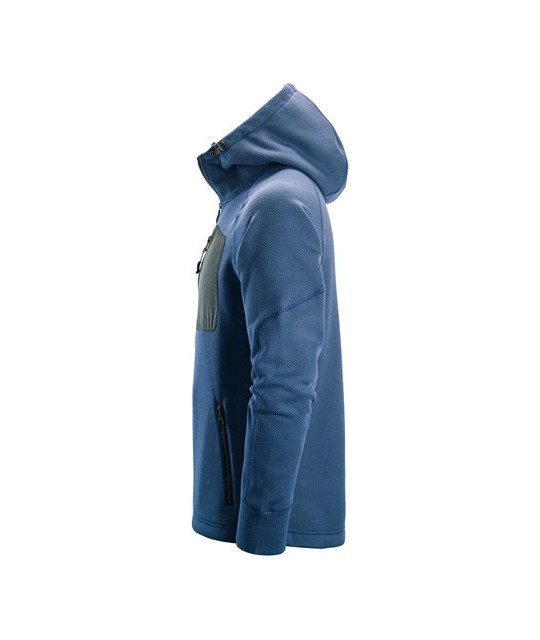 FlexiWork fleece hoodie with full-length zipper