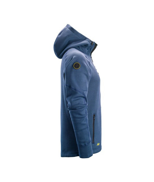 FlexiWork fleece hoodie with full-length zipper