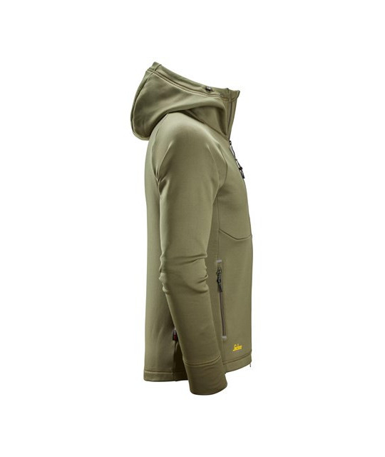 Snickers Workwear Polartec® Power Stretch® huvtröja med hellång dra...