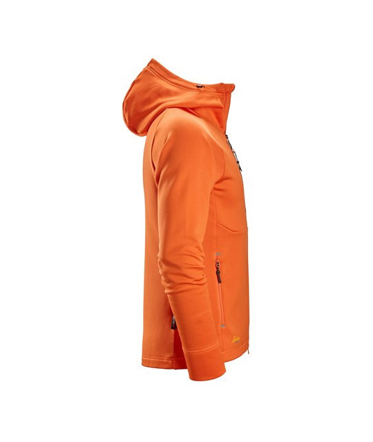 Snickers Workwear Polartec® Power Stretch® huvtröja med hellång dra...