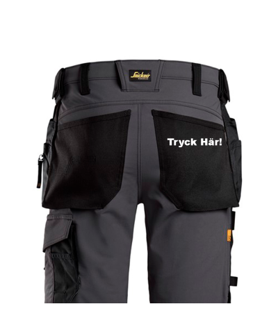 Litet Tryck på Höger Bakficka, max 6 x 10 cm | ADT Tryck