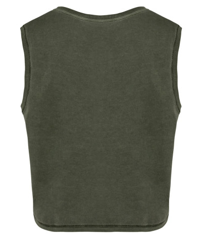Native Spirit Ladies faded cropped sleeveless t-shirt | ADT Tryck