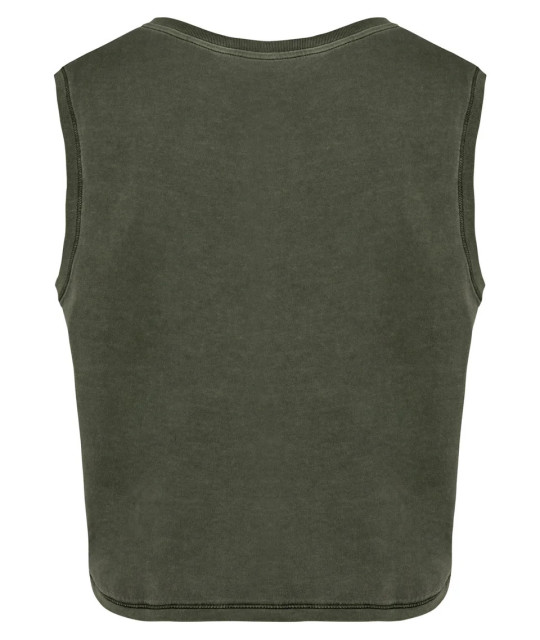 Native Spirit Ladies faded cropped sleeveless t-shirt | ADT Tryck