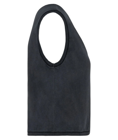 Ladies faded cropped sleeveless t-shirt