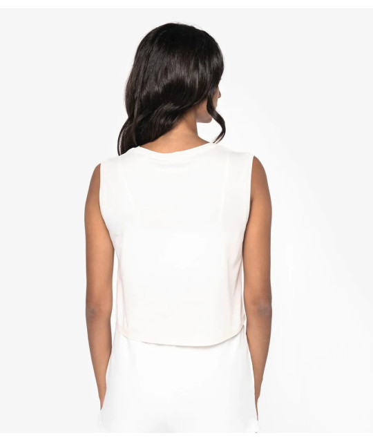 Native Spirit Ladies faded cropped sleeveless t-shirt | ADT Tryck